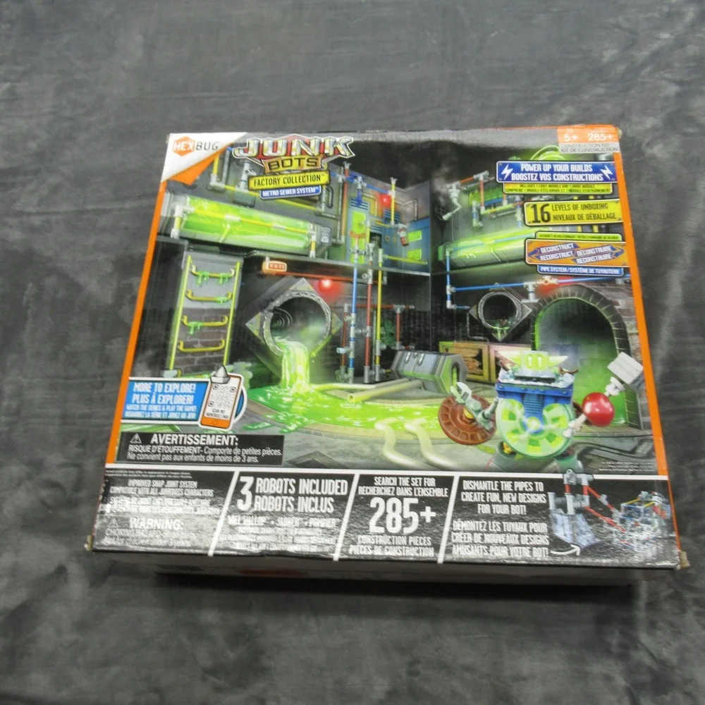 HEXBUG Junk Bots Factory Collection Metro Sewer System 285+ Pieces Sealed NEW‎